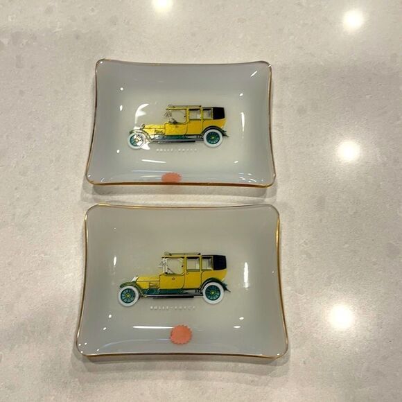 Rolls  Royce small plates gold rimmed antique 2 available sell as a set. - Picture 1 of 4
